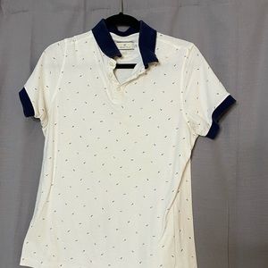 Arturo Calle White + Navy Polo
